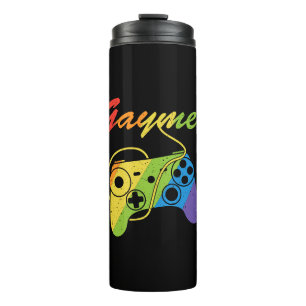 Gaymer   Rainbow Video Game Controller   Gaming Thermosbecher