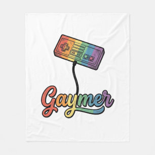 Gaymer Regenbogen Gamer Vektor-Shirt-Design_1 Fleecedecke