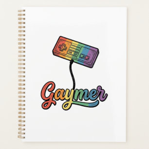Gaymer Regenbogen Gamer Vektor-Shirt Design_1 Planer