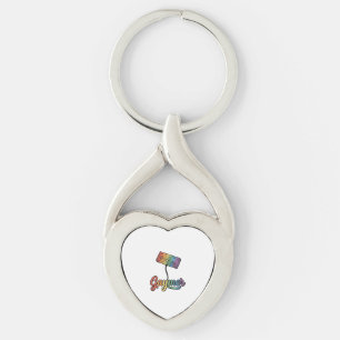 Gaymer Regenbogen Gamer Vektor-Shirt Design_1 Schlüsselanhänger