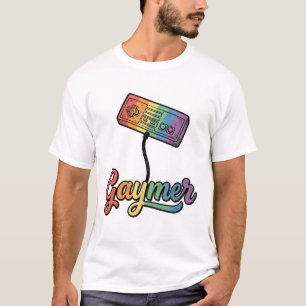 Gaymer Regenbogen Gamer Vektor-Shirt-Design_1 T-Shirt