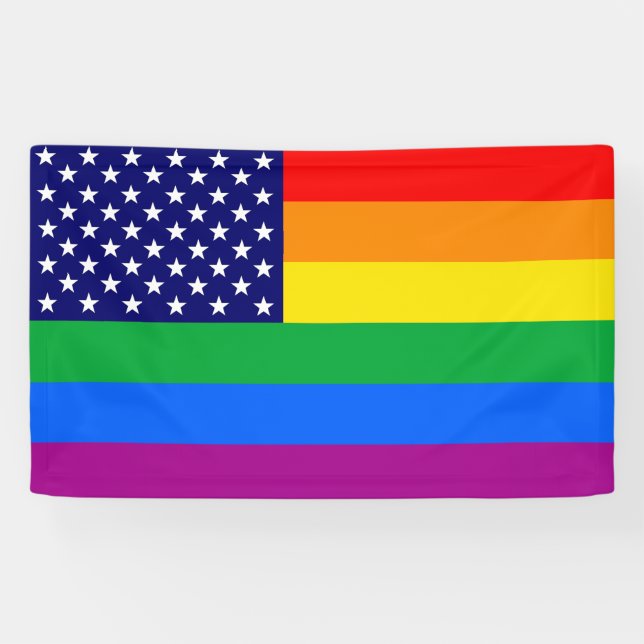 Gaymerican Stolz-Flagge Banner (Horizontal)