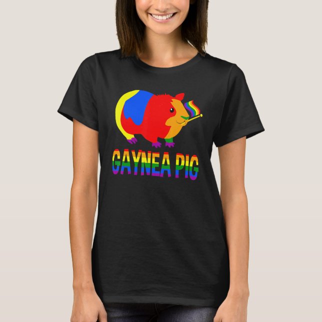 Gaynea Pig Gay Guinea Pig Pride Lgbt Matching Gay T-Shirt (Vorderseite)