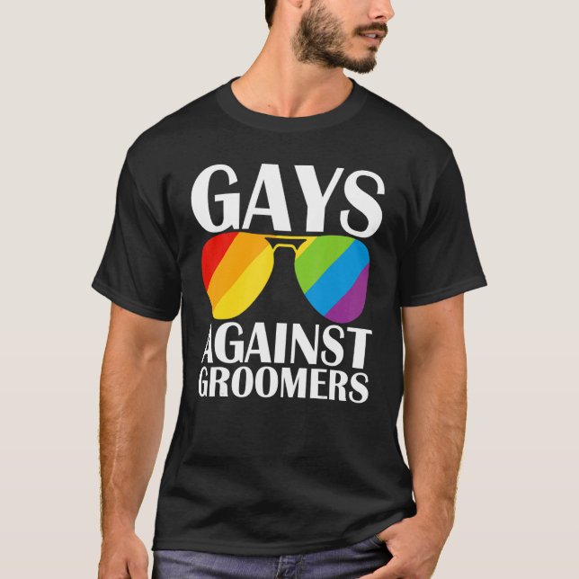 Gays gegen Groomer Gradien Groom Hunde nicht Kinde T-Shirt (Vorderseite)