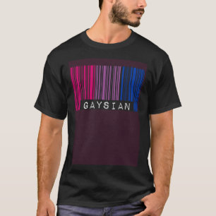 Gaysian Bisexuellen-Stolzflagge Barcode Gay Asian  T-Shirt