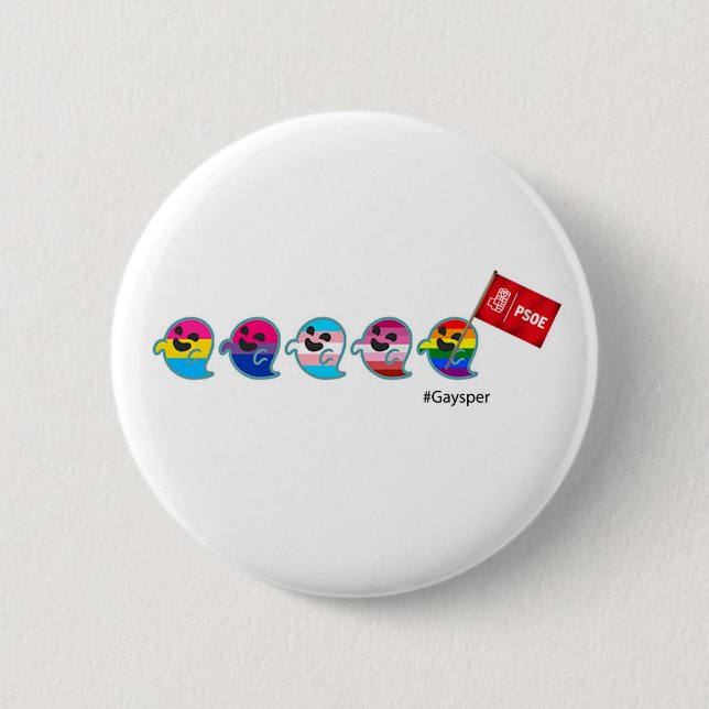 Gaysper das sympathische sozialistische Gespenst Button (Vorderseite)