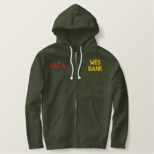 Gaza-Abnutzung Bestickter Hoodie