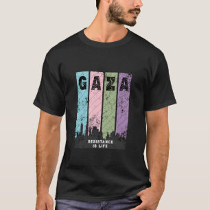 GAZA T-Shirt Vintage Usé   Solidarité
