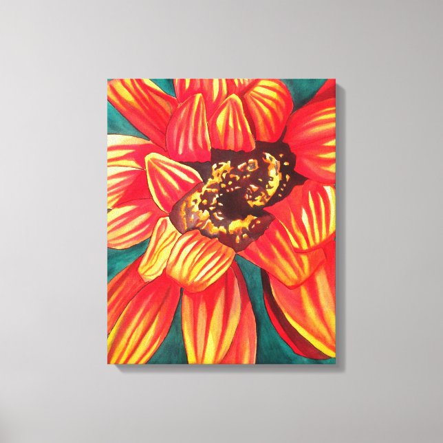 Gazania Südafrikanische Blume schöne Kunst Leinwanddruck (Vorderseite)