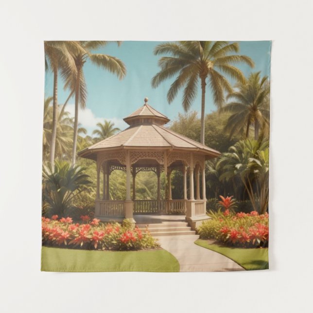 Gazebo im Park Wandteppich (Vorderseite)