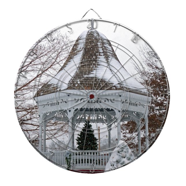Gazebo im Schnee Dartscheibe (vorne)