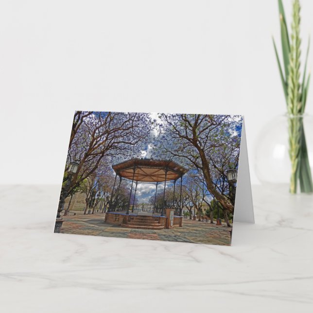 Gazebo in der Park Grußkarte Karte (Vorderseite)