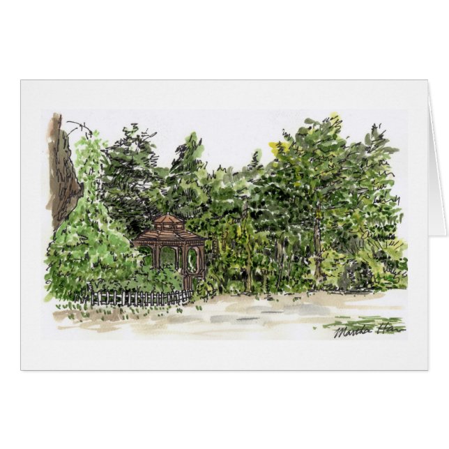 Gazebo in Long Beach Halbinsel Cards (Vorderseite (Horizontal))
