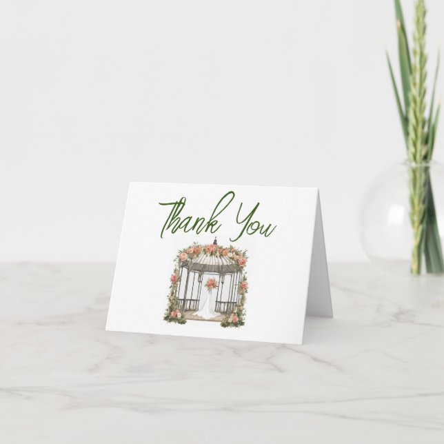 Gazebo Wedding Dankeschön Notes Karten (Vorderseite)