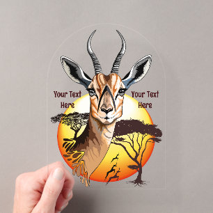 Gazelle African Antelope Wild Animal Acryleinladungen