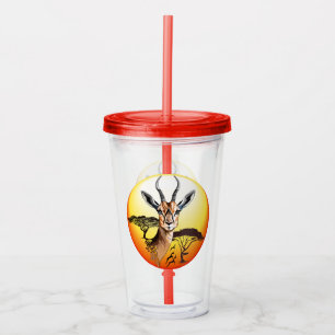 Gazelle African Antelope Wild Animal Acryltrinkbecher