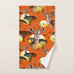 Gazelle African Antelope Wild Animal Badhandtuch Set