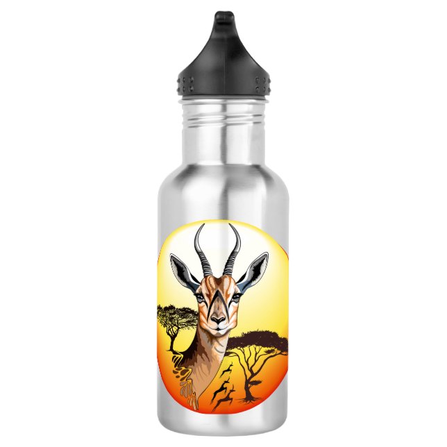 Gazelle African Antelope Wild Animal Edelstahlflasche (Rechts)
