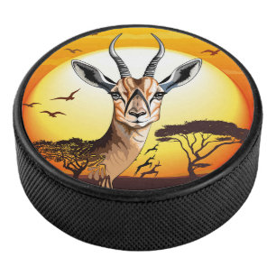 Gazelle African Antelope Wild Animal Eishockey Puck