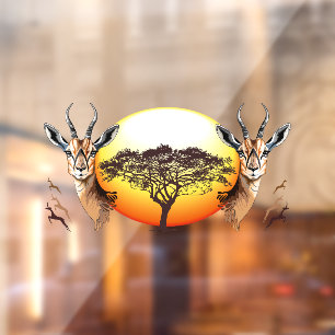 Gazelle African Antelope Wild Animal Fensteraufkleber