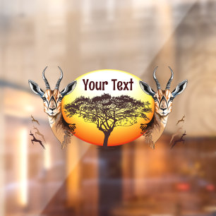 Gazelle African Antelope Wild Animal Fensteraufkleber