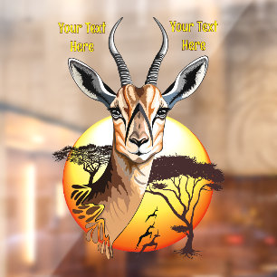 Gazelle African Antelope Wild Animal Fensteraufkleber