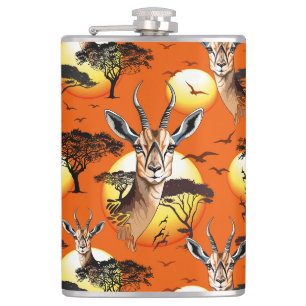 Gazelle African Antelope Wild Animal Flachmann