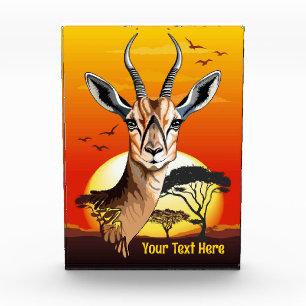 Gazelle African Antelope Wild Animal Fotoblock