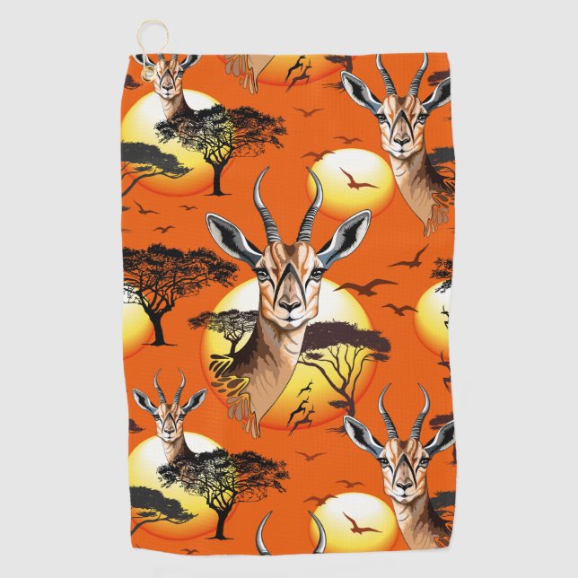 Gazelle African Antelope Wild Animal Golfhandtuch (Vorderseite)