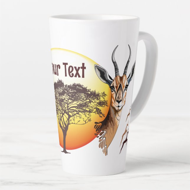 Gazelle African Antelope Wild Animal Milchtasse (Rechte Ecke)