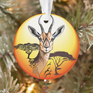 Gazelle African Antelope Wild Animal Ornament
