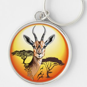 Gazelle African Antelope Wild Animal Schlüsselanhänger
