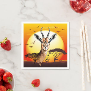 Gazelle African Antelope Wild Animal Serviette