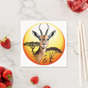 Gazelle African Antelope Wild Animal Serviette