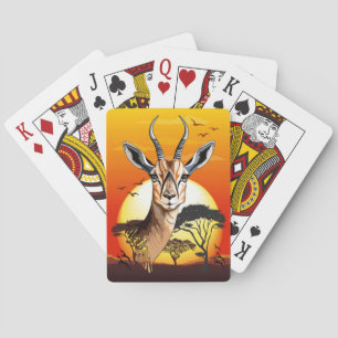 Gazelle African Antelope Wild Animal Spielkarten