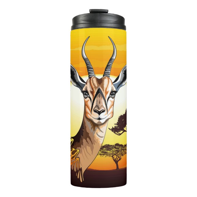 Gazelle African Antelope Wild Animal Thermosbecher (Vorderseite)