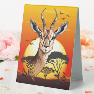 Gazelle African Antelope Wild Animal Tischaufsteller