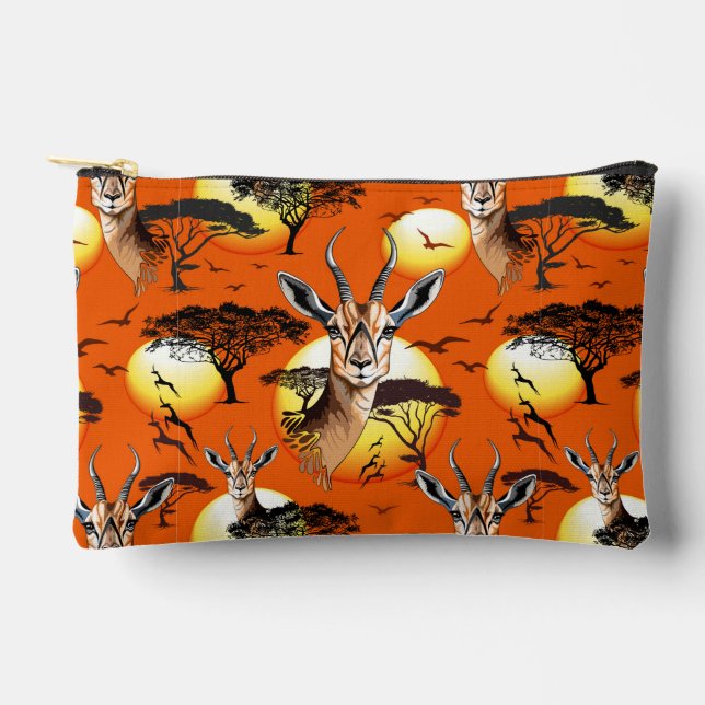 Gazelle African Antelope Wild Animal Zubehörtasche (Vorderseite)