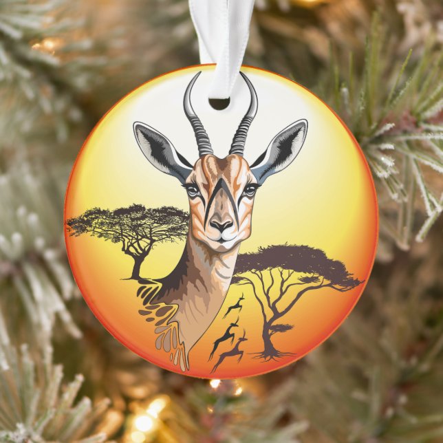 Gazelle Antelope africaine animal sauvage (Arbre)