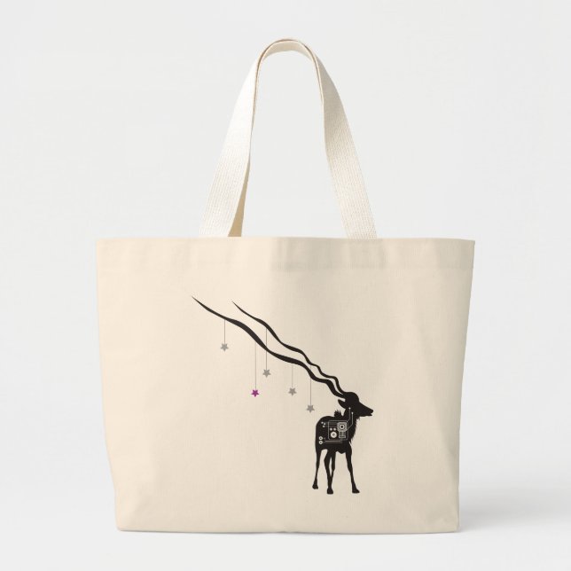Gazelle aux étoiles Grand Sac fourre-tout (Devant)