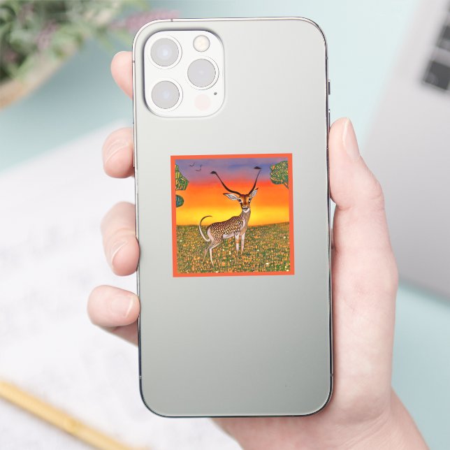 Gazelle bei Dämmerung Aufkleber (Telefon)