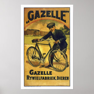 Gazelle Cycles Schönes Vintages Fahrradposter Poster