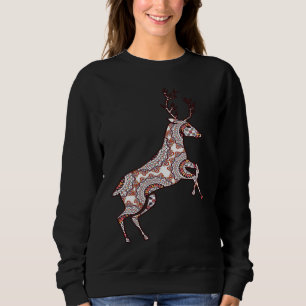 Gazelle Mandala Heilige Fraktale Geometrie Gute Sc Sweatshirt