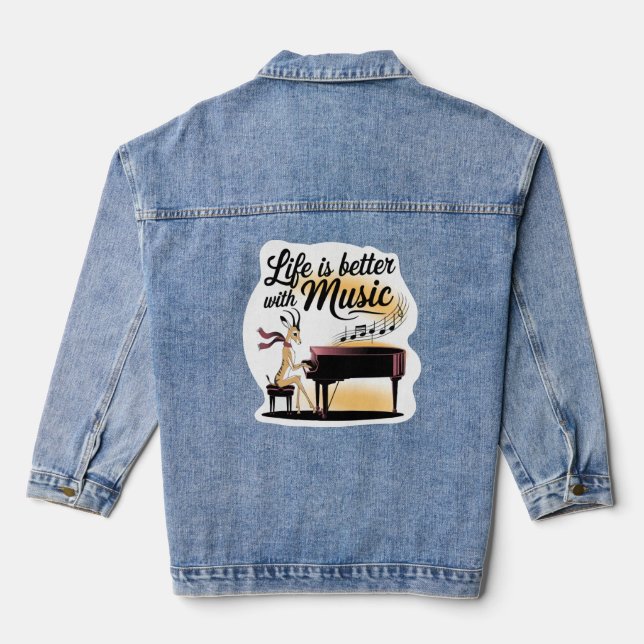 Gazelle Piano Jeansjacke (Rückseite)