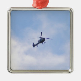 Gazellen-Hubschrauber Silbernes Ornament