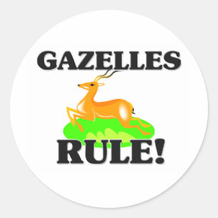 GAZELLES Regel! Runder Aufkleber