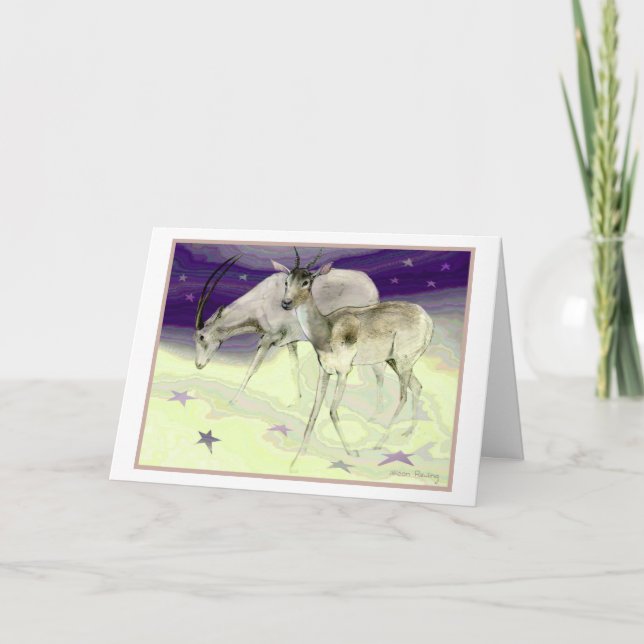 Gazelles Wading unter den Sternen Karte (Vorderseite)