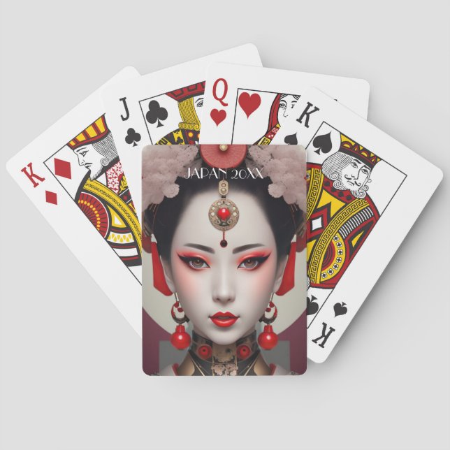 Gazing Geisha Spielkarten (Rückseite)