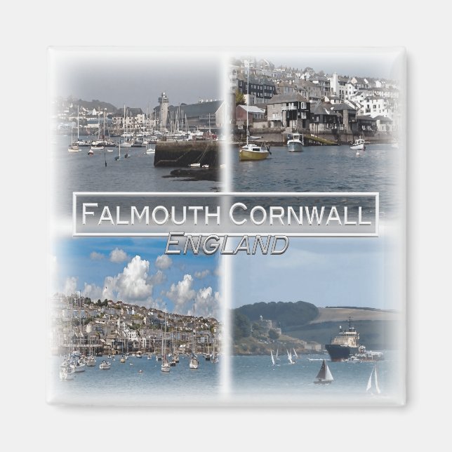GB0139 Europa, England, Cornwall, Falmouth, Kühlsc Magnet (Vorne)