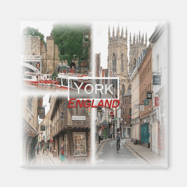 GB0144 Europe, England, York, Kühlschrank Magnet (Vorne)